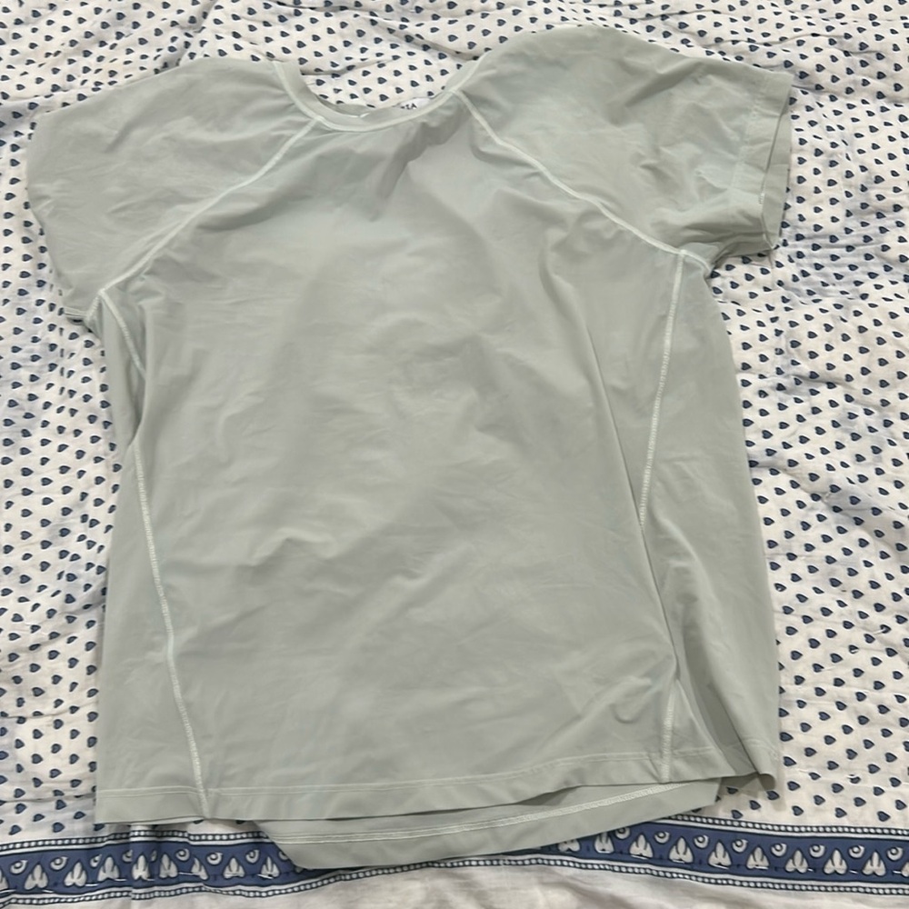 light green athleta shirt